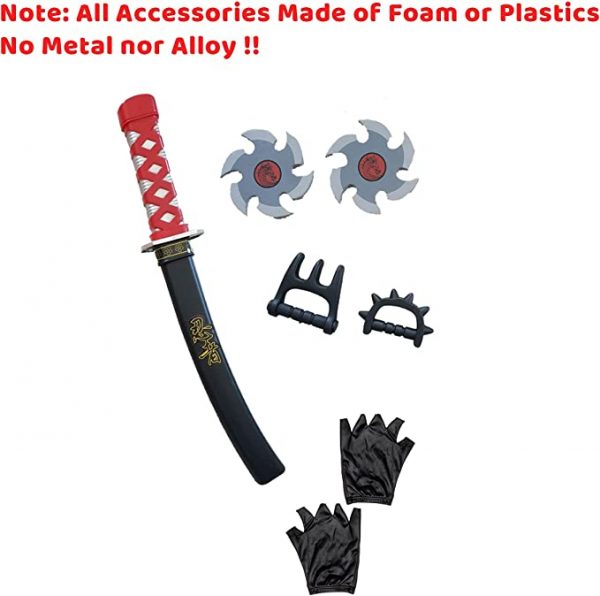 HALLOWEEN - BOY Ninja Deluxe Costume Set with Ninja Foam Accessories - Image 5