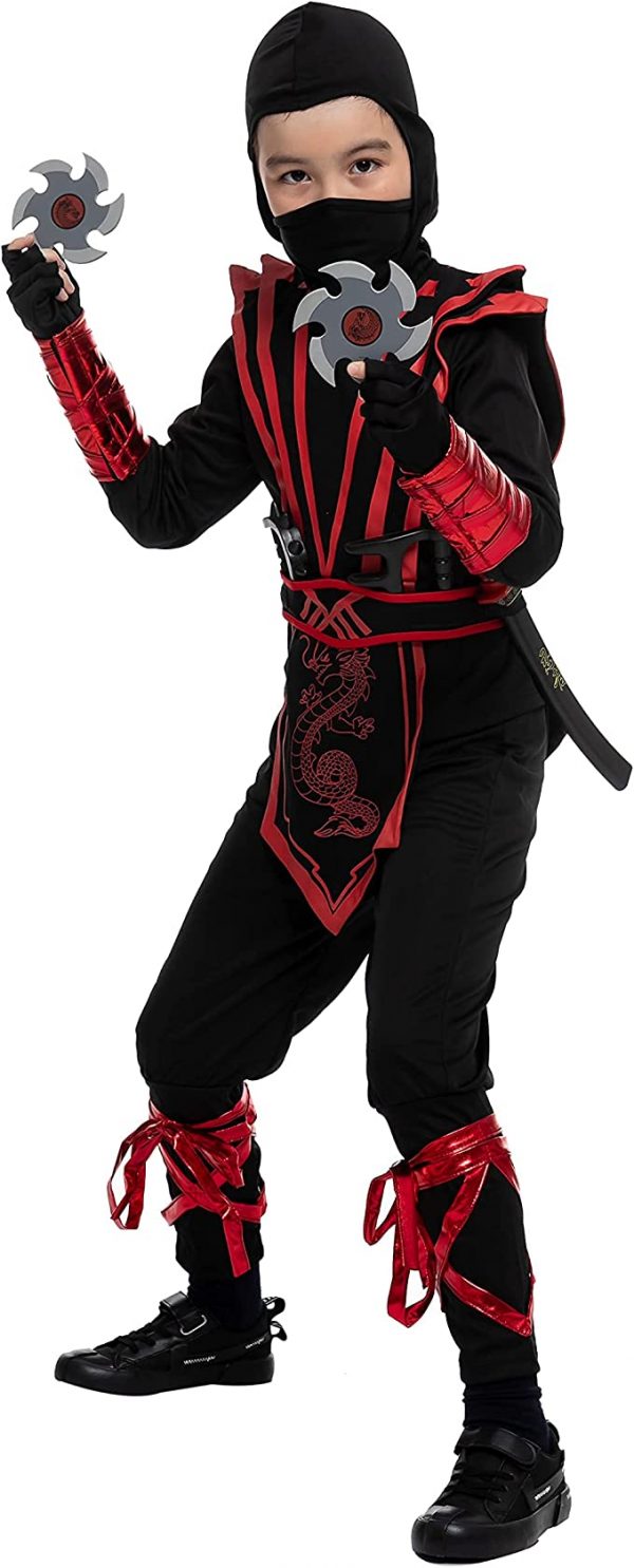HALLOWEEN - BOY Ninja Deluxe Costume Set with Ninja Foam Accessories - Image 6