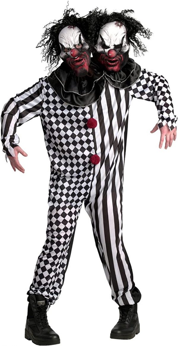 HALLOWEEN - Adult 2-Headed Psycho Killer Clown Halloween Costume for Adults - Image 2
