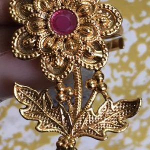 RINGS - Antique classic rings GOLD FLOWER by ISHWARI