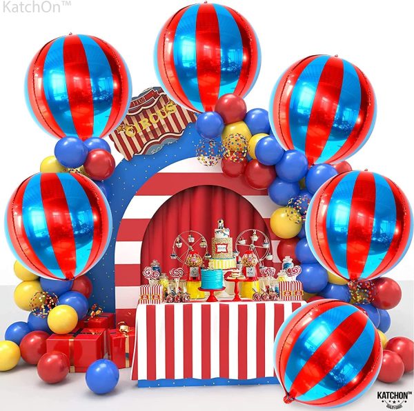 BALLOONS - Helium Balloons - 22inch 4D Red and Blue Carnival Foil Balloons - Pack of 2 - Image 6