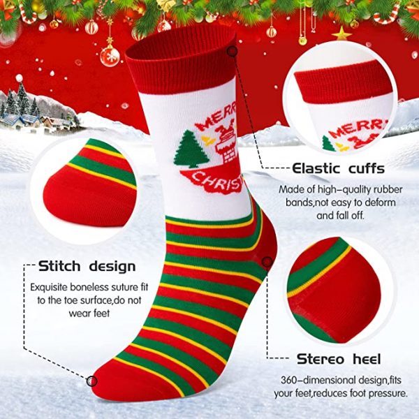 SOCKS - Christmas Socks Funny Crew Socks - Image 3