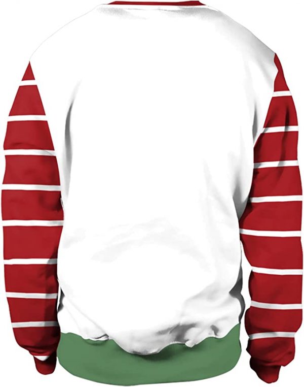 Christmas Holiday Ugly Sweatshirt - Unisex 3D Digital Print Pullover Sweatshirt - ELF - Image 2