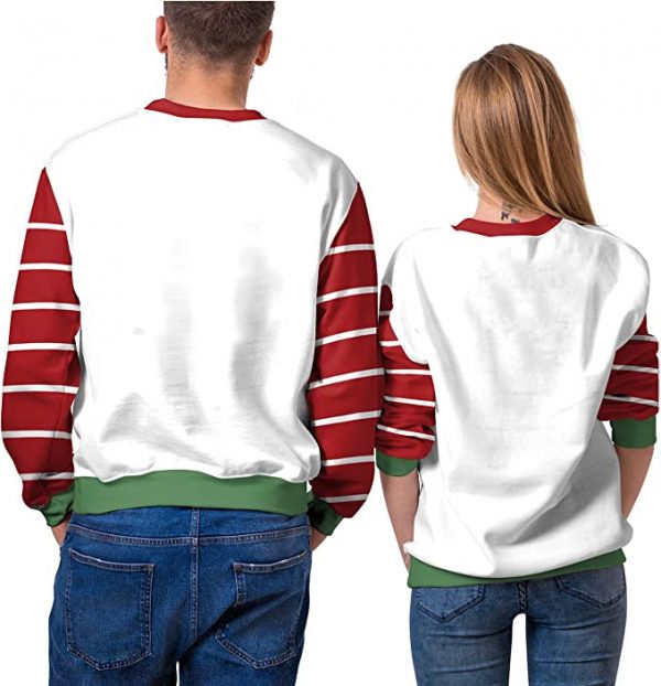 Christmas Holiday Ugly Sweatshirt - Unisex 3D Digital Print Pullover Sweatshirt - ELF - Image 4