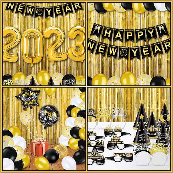 New Year’s Eve – 2023, Happy New Year Party Supplies Kit