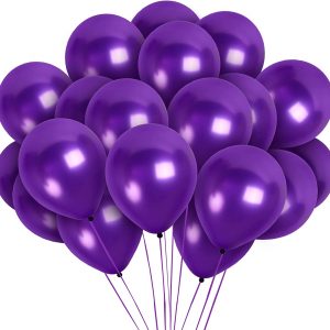 BALLOONS - Latex 12inch - 10 Pack - METALLIC VIOLET PURPLE Balloons