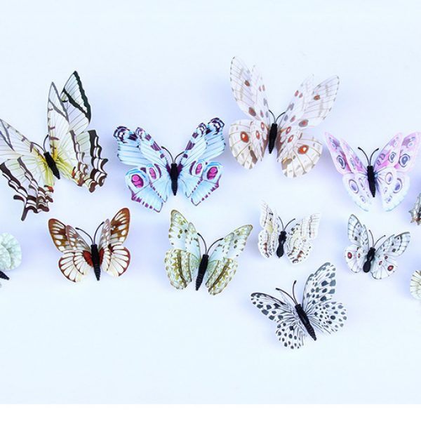 Butterfly Magnet / Wall Sticker Decoration (Double Layer) – COLORFUL WHITE