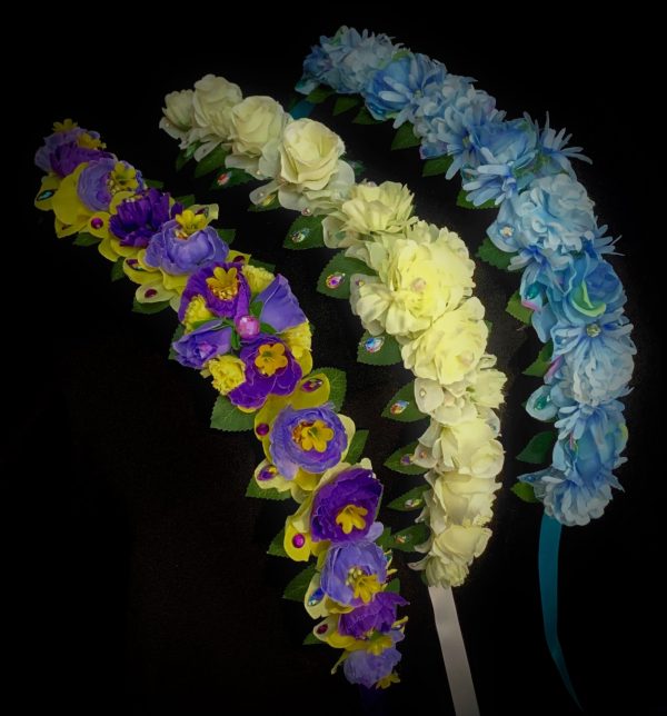 CUSTOM MADE ADULT Floral Fancy Headband - MEDIUM SIZE - Image 2