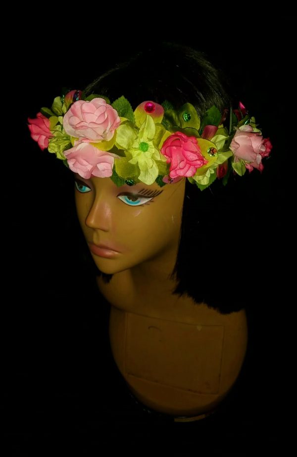 CUSTOM MADE ADULT Floral Fancy Headband - MEDIUM SIZE - Image 3