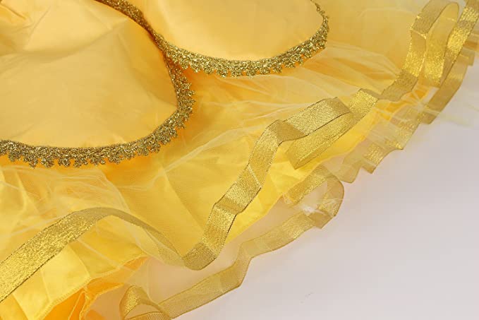 Girls Princess Belle Costume Dress with accessories - Image 4