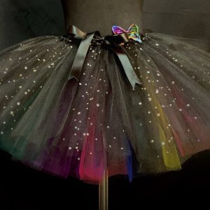 CUSTOM MADE Child tutu – TODDLER COLORFUL BLACK Sparkle Tutu Fits 2-3yrs
