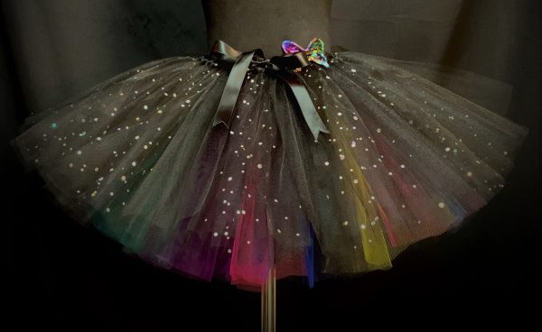 CUSTOM MADE Child tutu – TODDLER COLORFUL BLACK Sparkle Tutu Fits 2-3yrs
