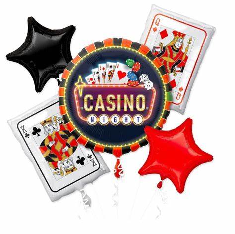 CASINO Roll the Dice Casino Balloon Bouquet 5pc