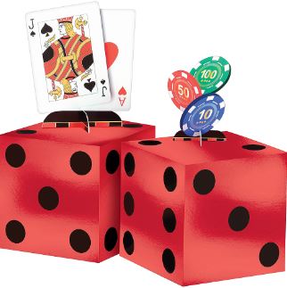 CASINO Roll the Dice Casino Centerpiece Kit 4pc