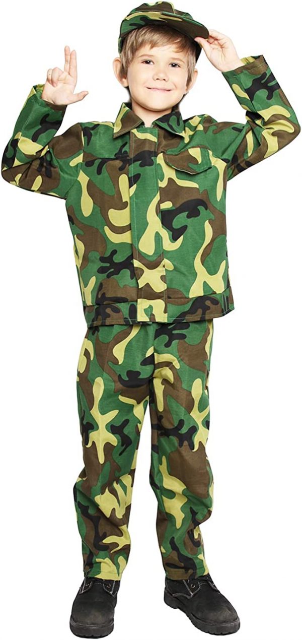 Career Day ARMY – Kids Camo Army Military Soldier LONG SLEEVE - Image 2