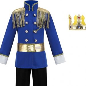 PRINCE - Child Royal Prince costume - Boys Prince Charming Costume with Gold Crown