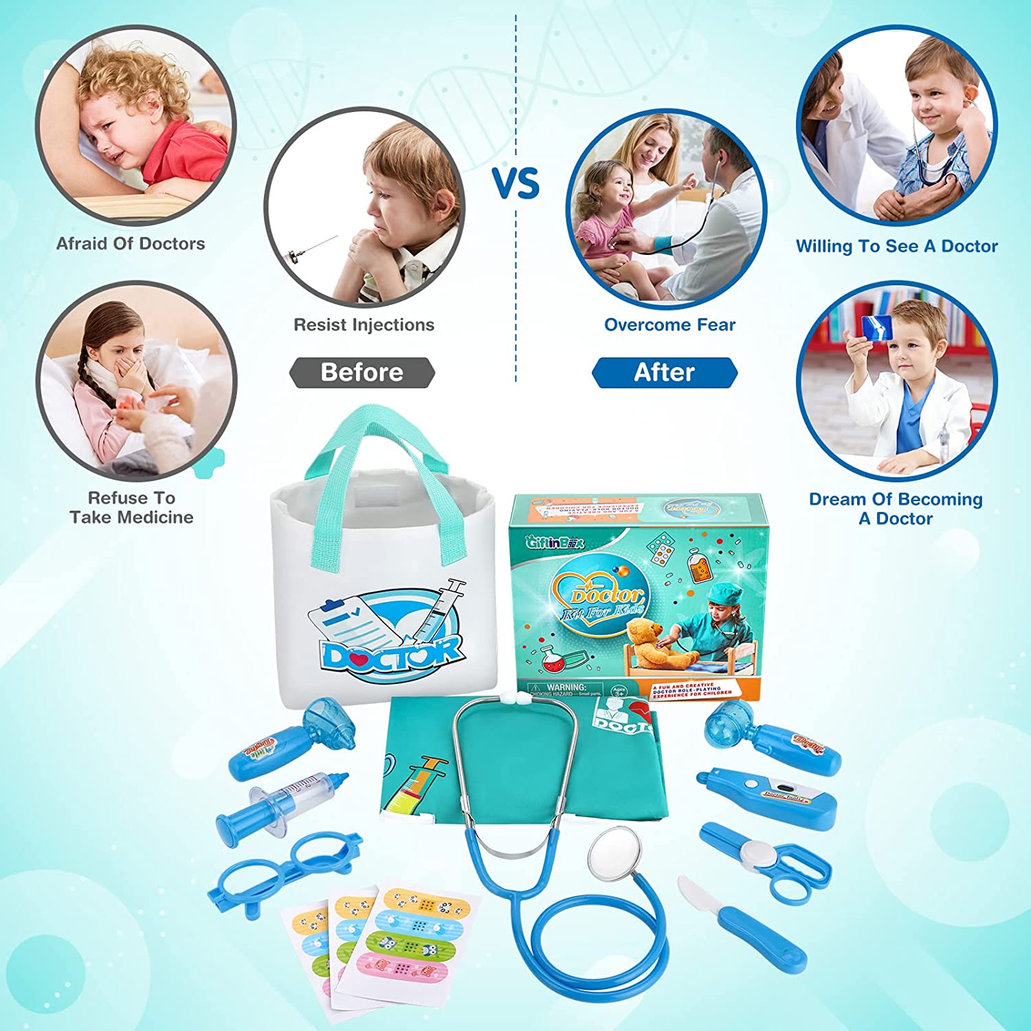 Career Day DOCTOR - Doctor Playset for Kids, Girls and Boys 3-4y - Image 6