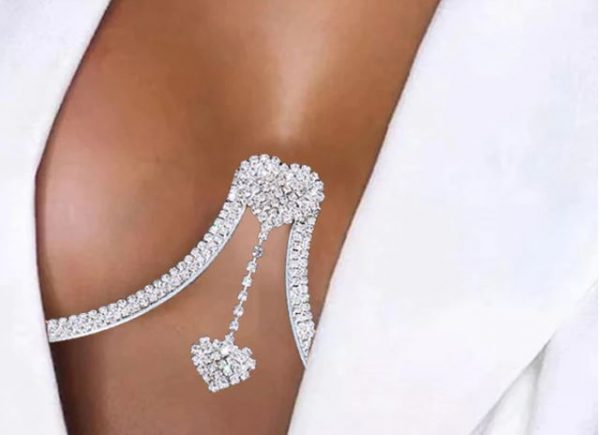 Body Chain - Bra Chain Double Pendant Heart