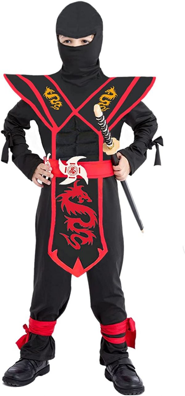 HALLOWEEN - Boys Dragon Ninja Muscle Costume - Image 4
