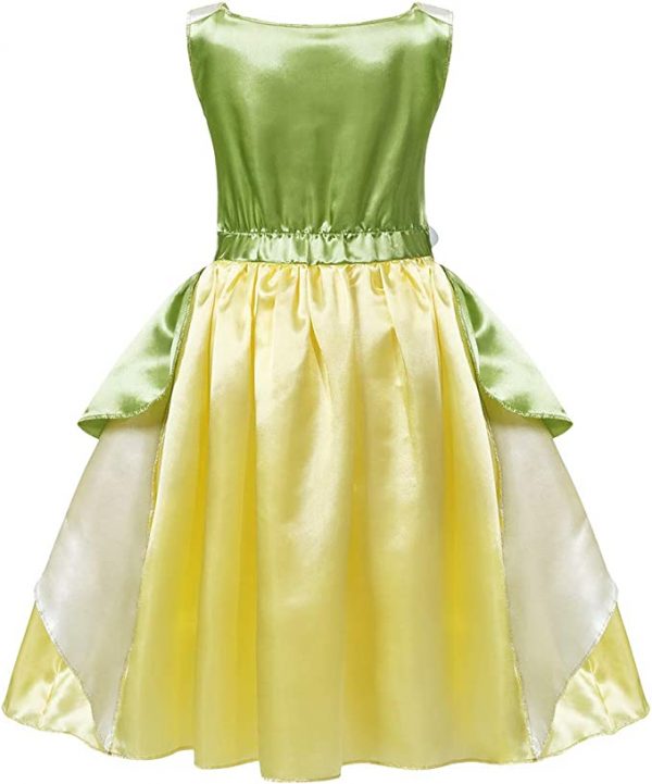 Princess Tiana Green Fairy Frog Princess Dress + Accessory Set - Image 2