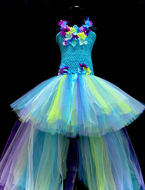 Child Tutu Dress – Long Train Fairy Princess Dress 5-6YRS