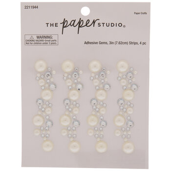 RHINESTONE SHEETS - 4pc Scattered Design Rhinestone Strip Stickers
