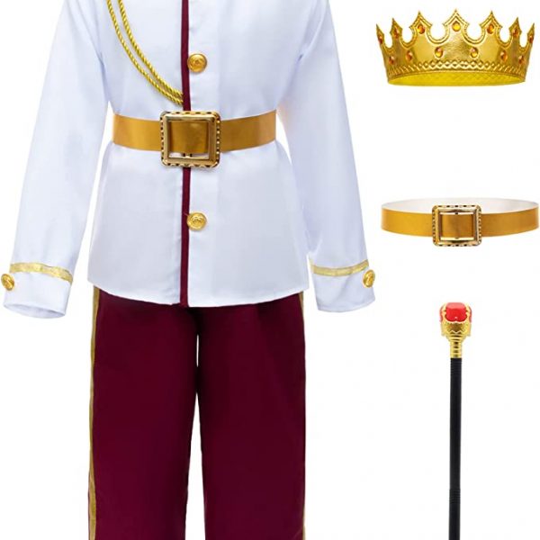 PRINCE – Child Royal Prince costume – Boys 5PC Royal Prince Charming King Costume