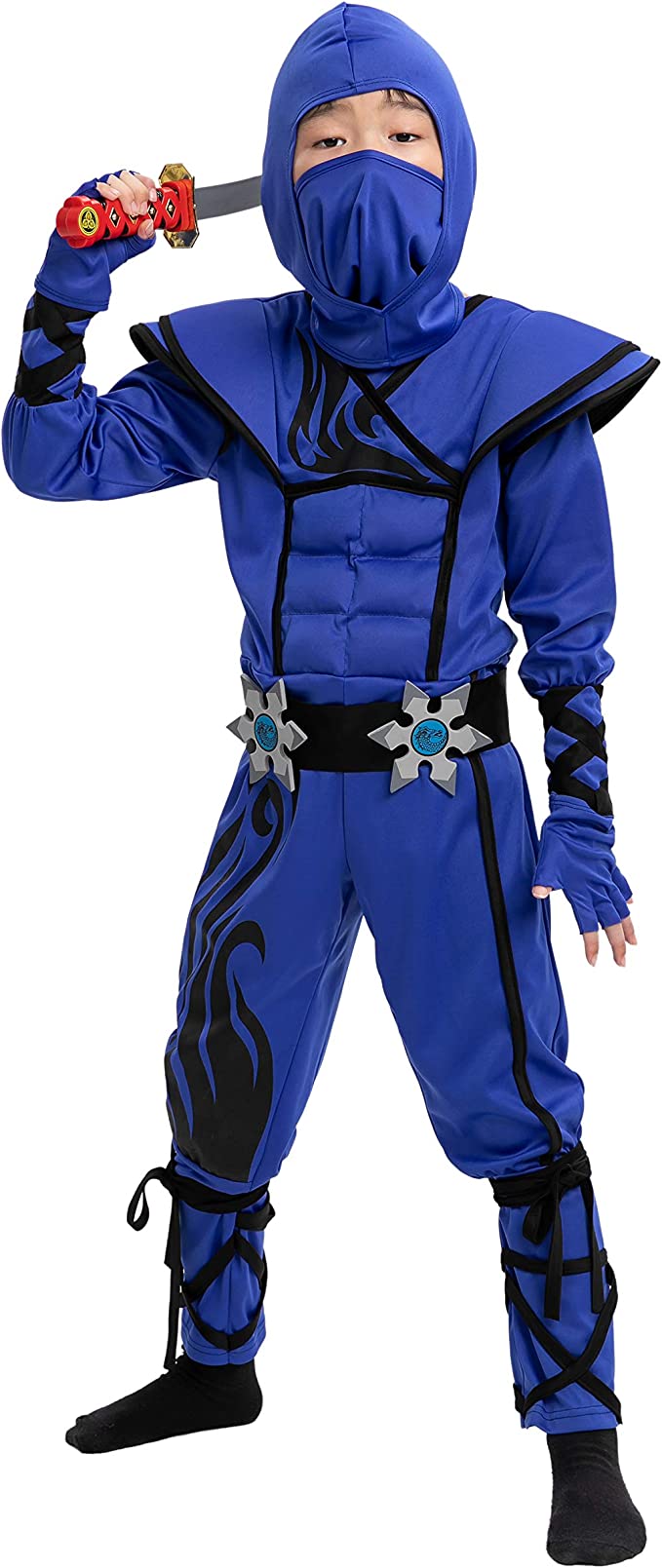 HALLOWEEN - BOY Striking Blue Stealth Ninja Costume - Image 2