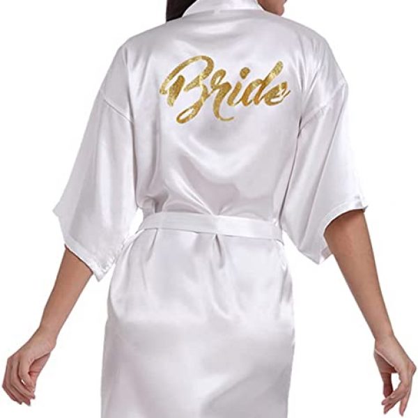 Women’s Satin Kimono Robe for Bride