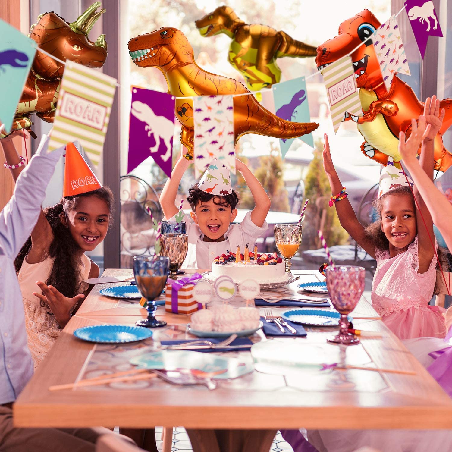 BALLOONS - Helium Balloons - DINOSAUR Foil Balloons Dinosaur Party Supplies - Image 7