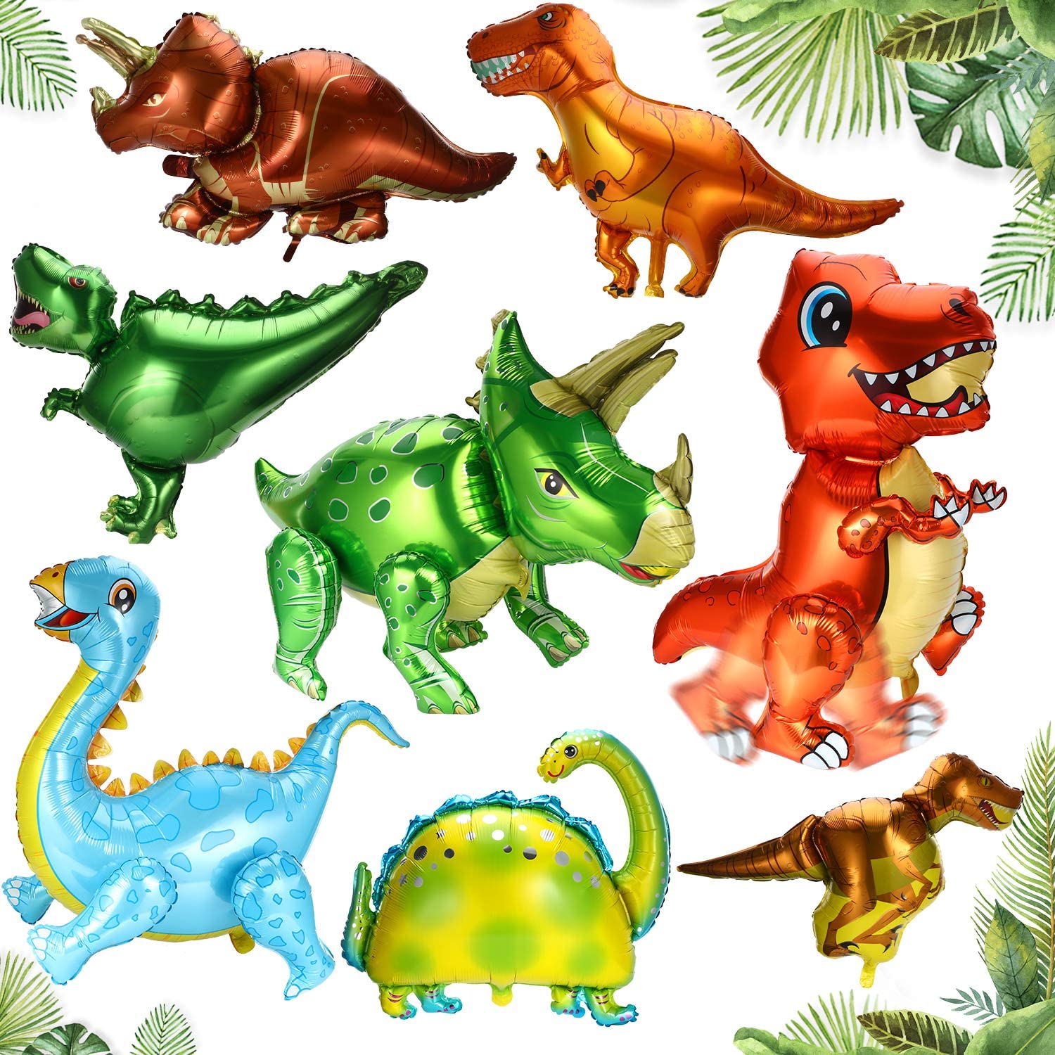 BALLOONS - Helium Balloons - DINOSAUR Foil Balloons Dinosaur Party Supplies