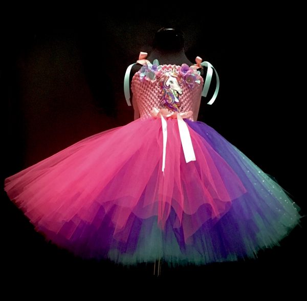 CUSTOM MADE Child tutu dress - Extra fluffy Cute Unicorn Tutu Dress SIZE: Fits 4-6yrs