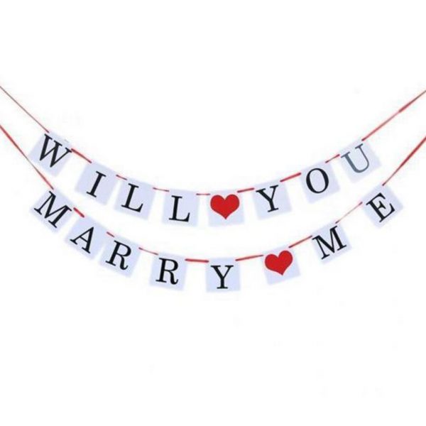 PARTY DECORATIONS - Will You Marry Me Banner - Image 2