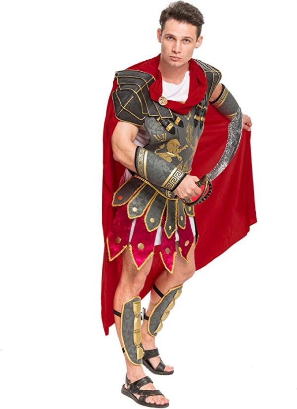HALLOWEEN – Men’s Brave Men’s Roman Gladiator Costume STANDARD Size - Image 4