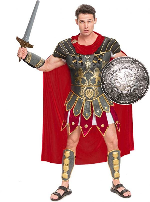 HALLOWEEN – Men’s Brave Men’s Roman Gladiator Costume STANDARD Size - Image 6