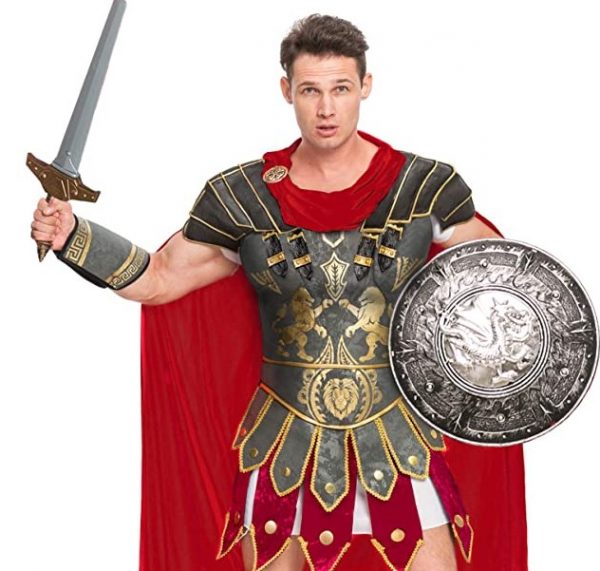 HALLOWEEN – Men’s Brave Men’s Roman Gladiator Costume STANDARD Size
