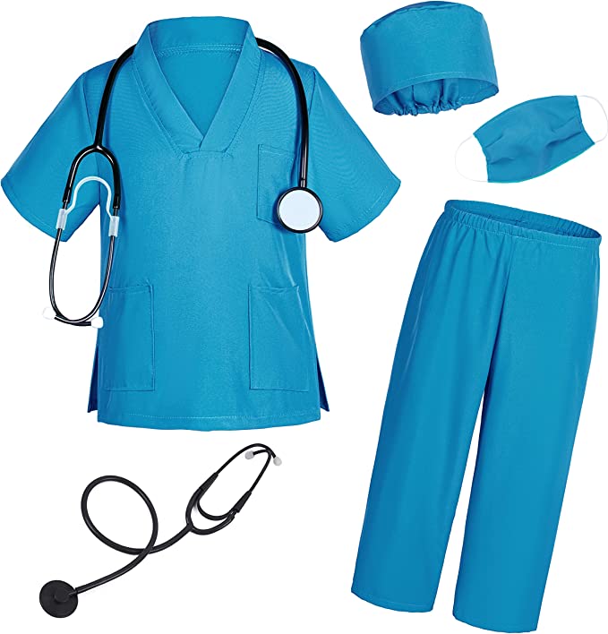 Career Day DOCTOR - Doctor Scrubs costume with accessories set - Image 4