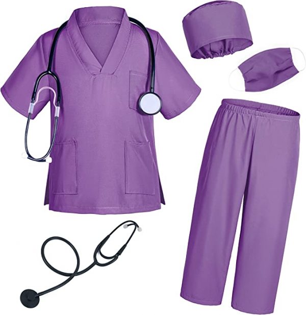 Career Day DOCTOR - Doctor Scrubs costume with accessories set - Image 2