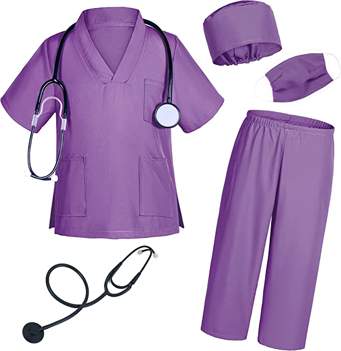 Career Day DOCTOR - Doctor Scrubs costume with accessories set - Image 2