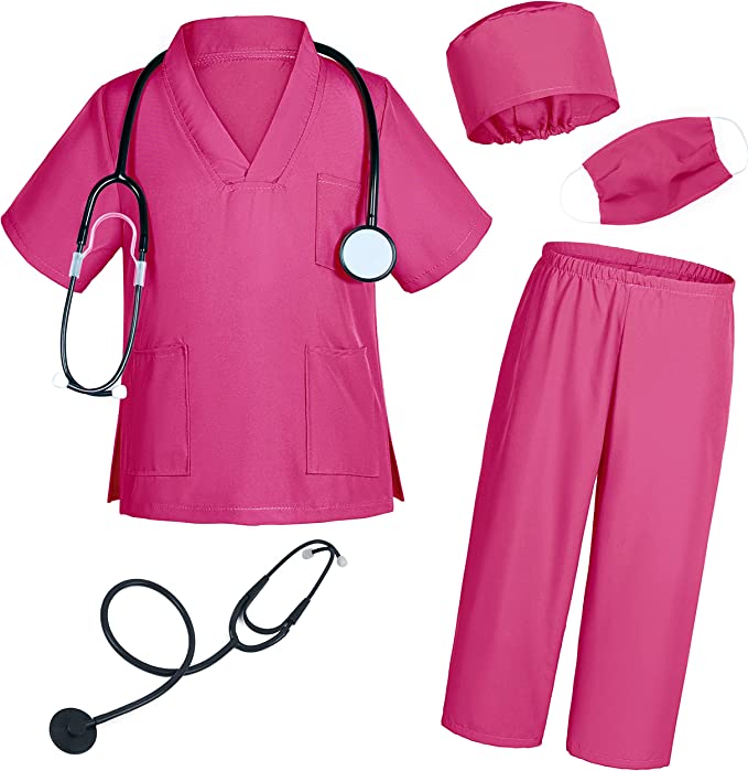 Career Day DOCTOR - Doctor Scrubs costume with accessories set