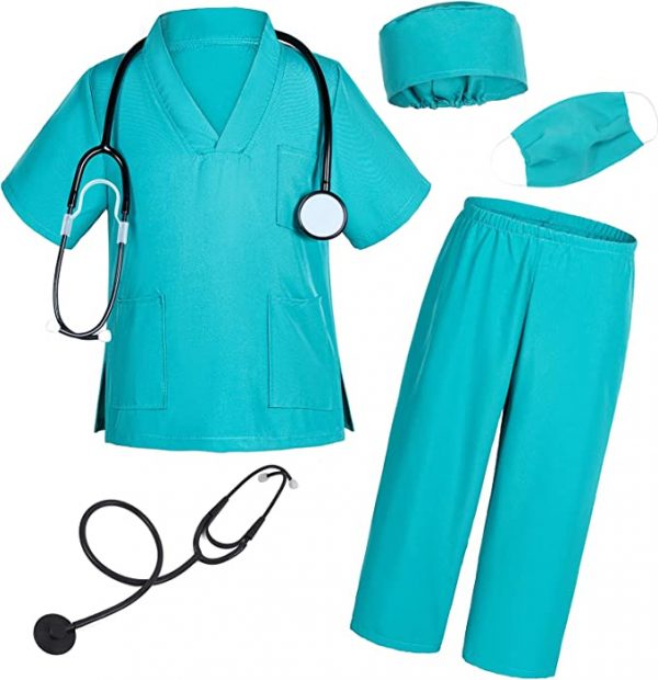 Career Day DOCTOR - Doctor Scrubs costume with accessories set - Image 5