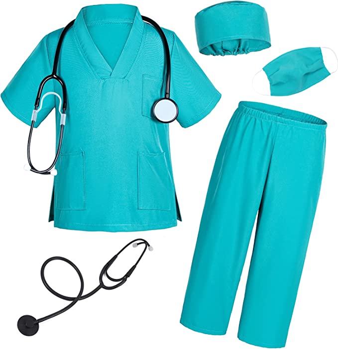 Career Day DOCTOR - Doctor Scrubs costume with accessories set - Image 5
