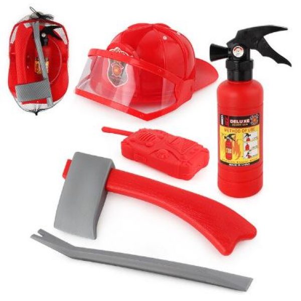 Career Day FIREFIGHTER HAT SET – 6PC Fireman Hat Toy Set