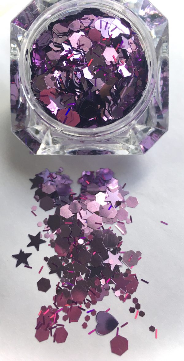 Chunky Glitter MIX SHAPES Lilac