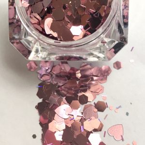 Chunky Glitter MIX SHAPES Light Pink