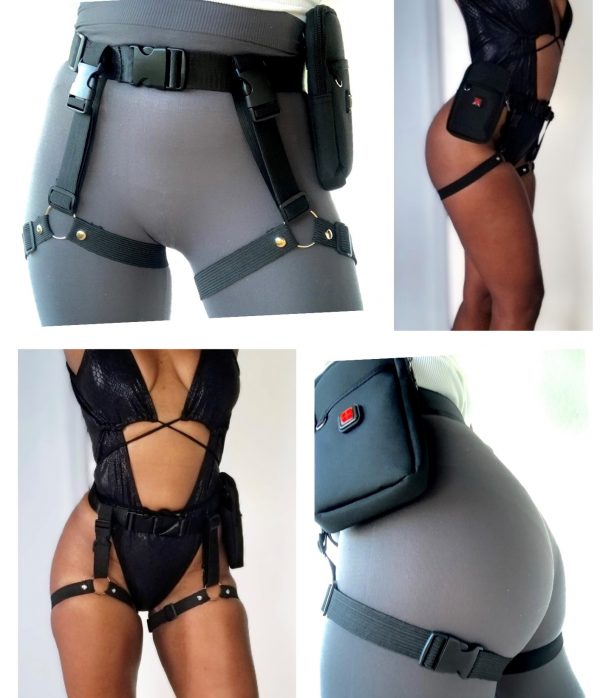 Leg Holster - JANGEAR Double Leg Holster with Garter Leg Strap and Pouch - Image 3