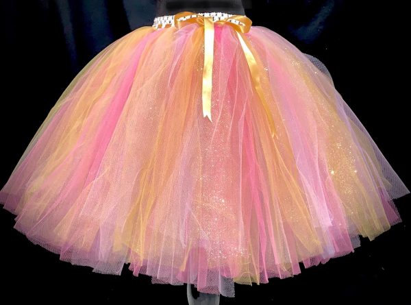 CUSTOM MADE Child tutu – Girls PASTEL Sparkle knee length fluffy tutu Fits (10-12yrs)