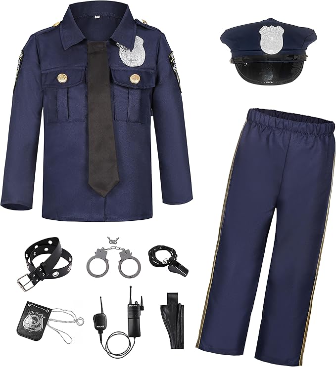 Career Day POLICE - Kids Police Boy Cop Uniform Costume