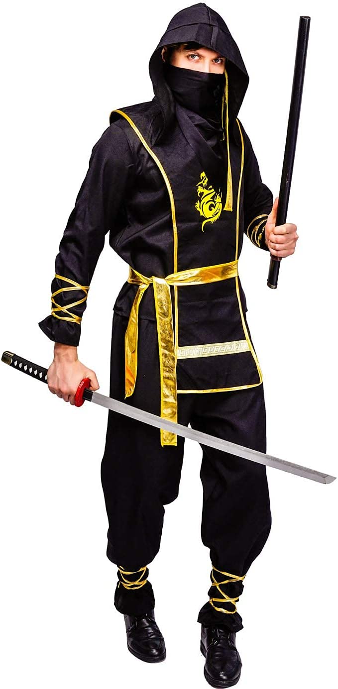 HALLOWEEN - Men's Golden Dragon Ninja Costume - Image 2
