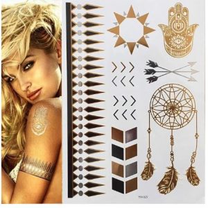 Metallic Tattoos and Stickers